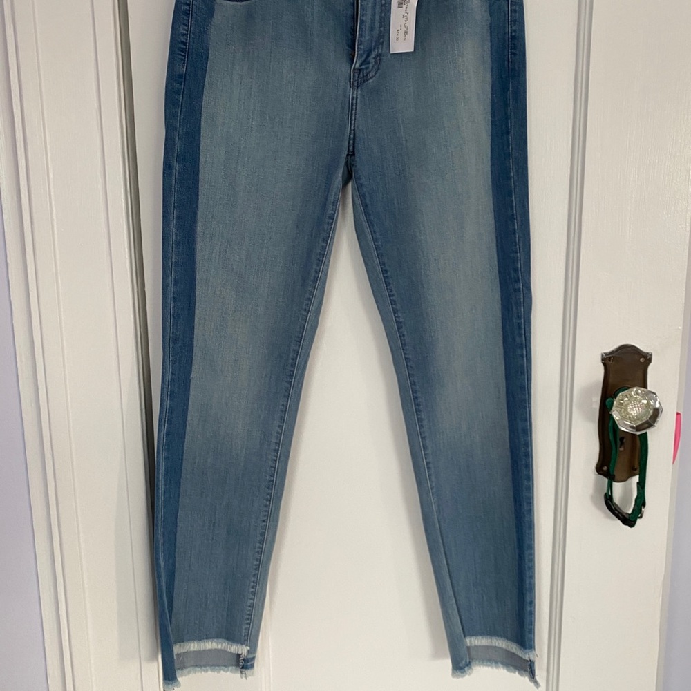 Just Black, fringe hem jeans. Size 30.